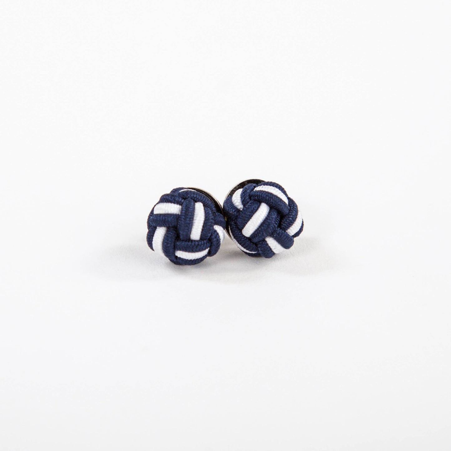 Patsy Kane | Nautical - Monkey Fist Earrings - Nylon: Navy & white twist