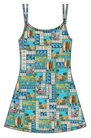 Trunkers - Blue Hawaii Girls Dress (backordered until early Feb.)