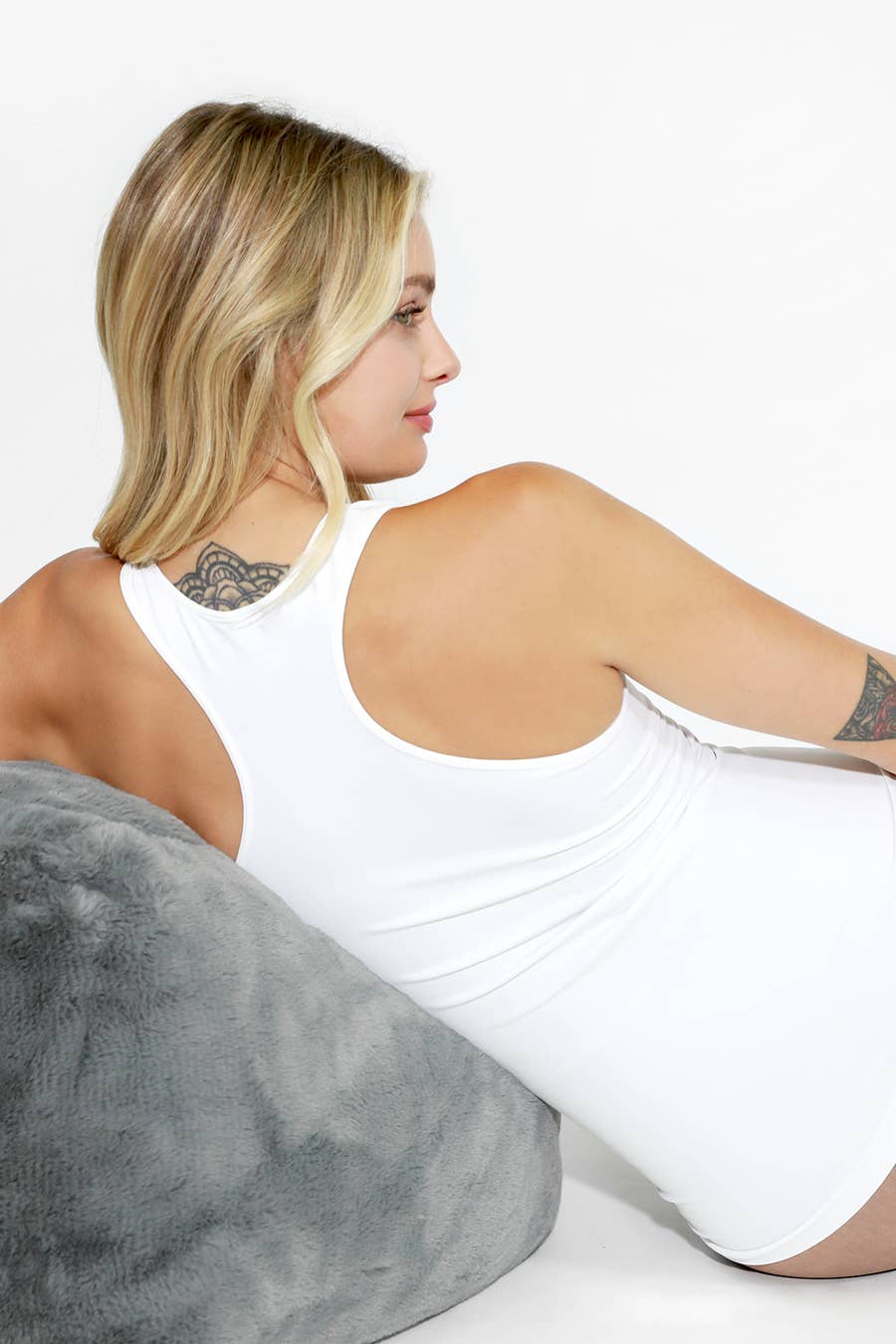 NIKIBIKI - NS5211 - Plain Jersey Racer Back Tank: 13 Stone