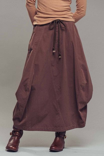 Urban Daizy - Balloon Hem Drawstring Maxi Skirt