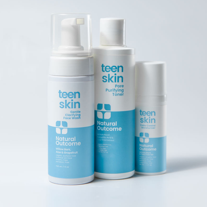 Natural Outcome Skincare - Teen Skin Kit - 3-Step Acne Clarifying Regimen