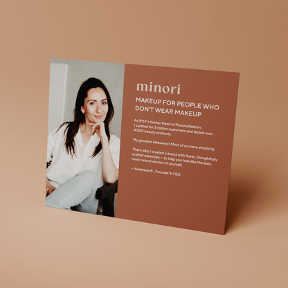 Minori - Display Sign - Brand Story