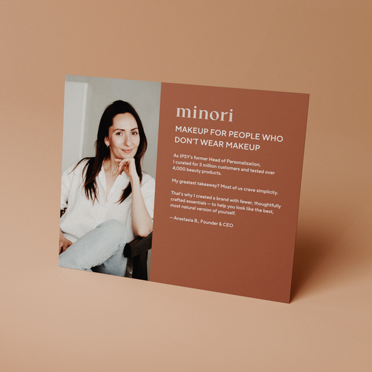 Minori - Display Sign - Brand Story