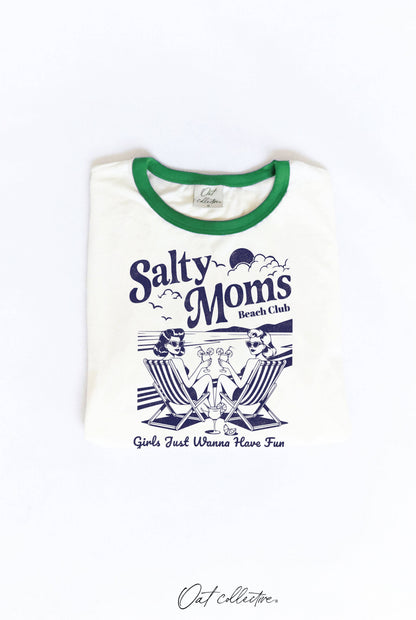 OAT COLLECTIVE - SALTY MOMS BEACH CLUB Ringer Graphic Top