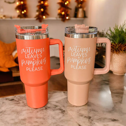 Gia Roma - Mom's Sippy Cup, Back to School Gift, 40 oz Pink Tumbler Lid: Be Happy