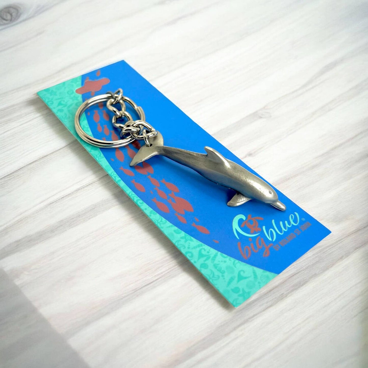 Big Blue by Roland St John - Dolphin Keychain for Women and Men- Dolphin Gifts for Women