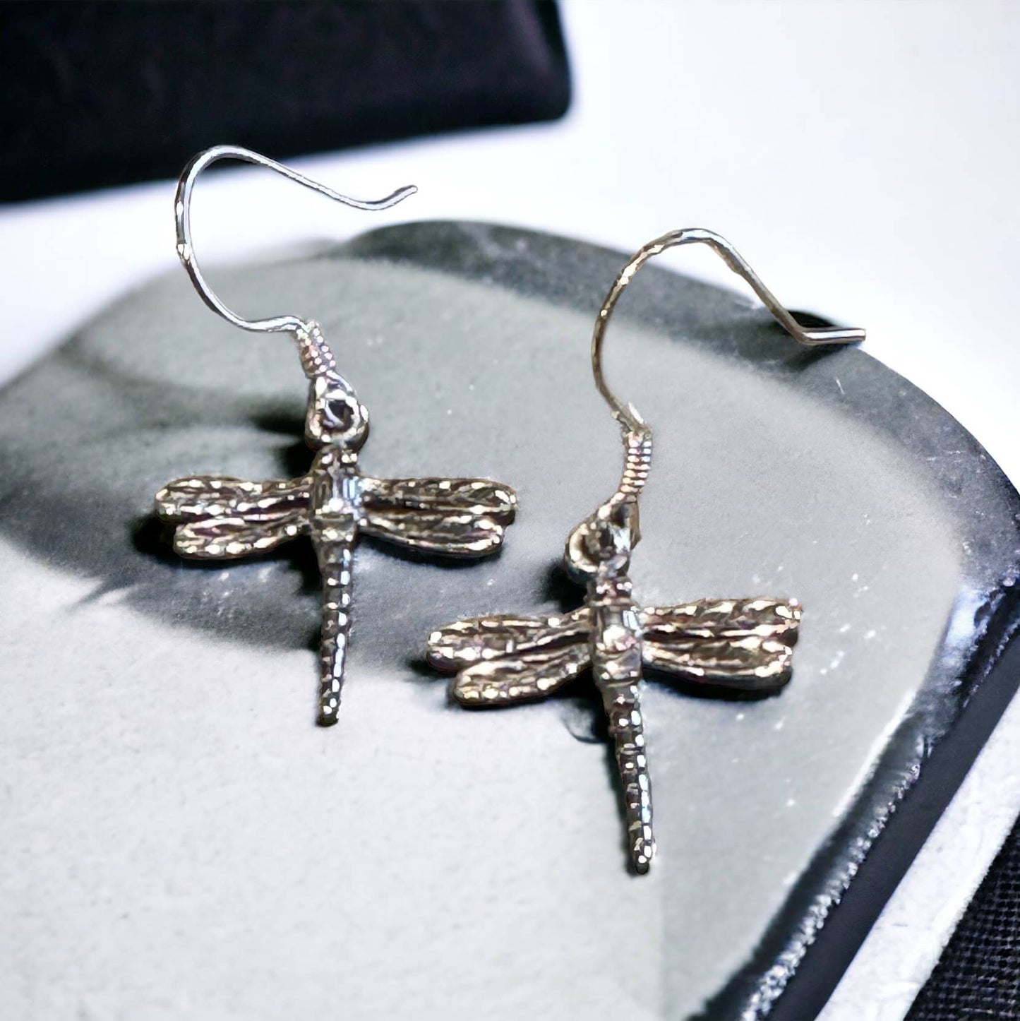 Jackie Gallagher Designs - Handmade Coastal Jewelry - Dragonfly Sterling Silver Earrings