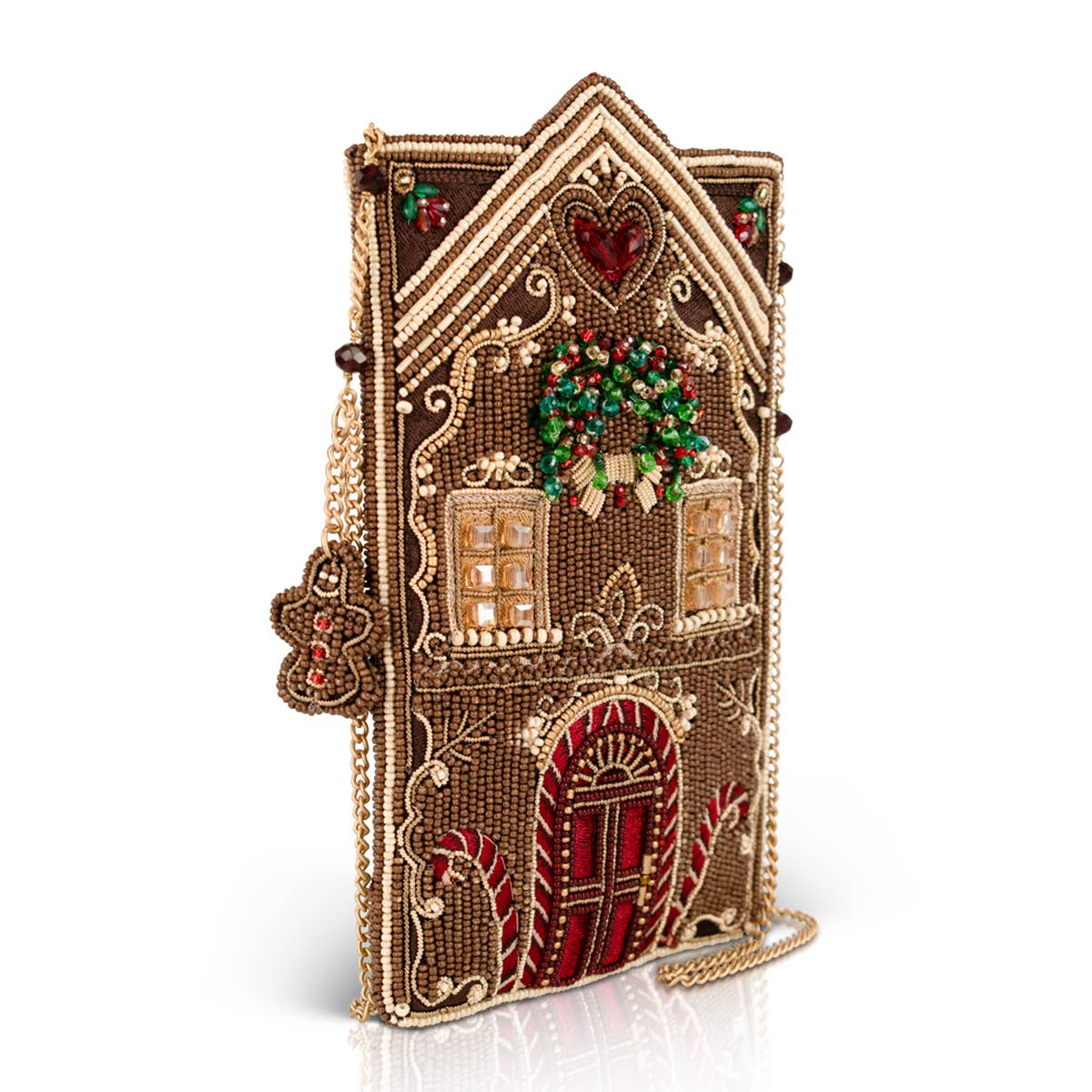 Mary Frances Accessories - Candy Cottage beaded gingerbread house crossbody bag