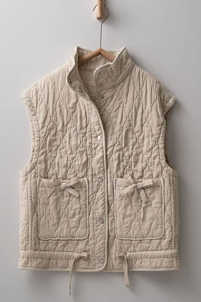 Urban Daizy - FRESH AIR QUILTED VEST : PINK / S-2/M-2/L-2