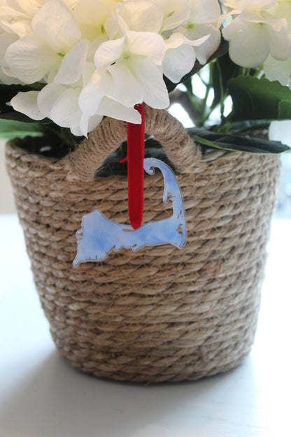 WonderfullyWrittenCo - Cape Cod Map Watercolor Ornament