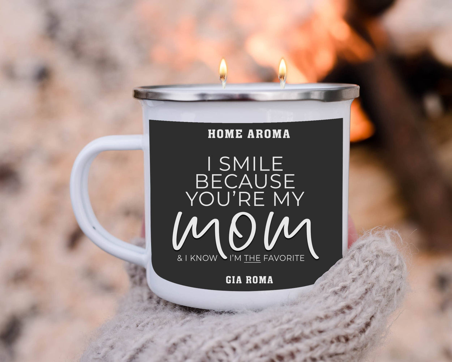 Gia Roma - Best Mom Ever Gifts, Mothers Day Candle Gift Sets, Funny Mom: Best Mom-White / Black Pepper +