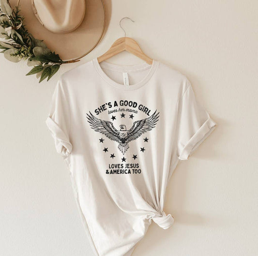 OAT COLLECTIVE - SHE'S A GOOD GIRL  Graphic T-Shirt: VINTAGE WHITE / M
