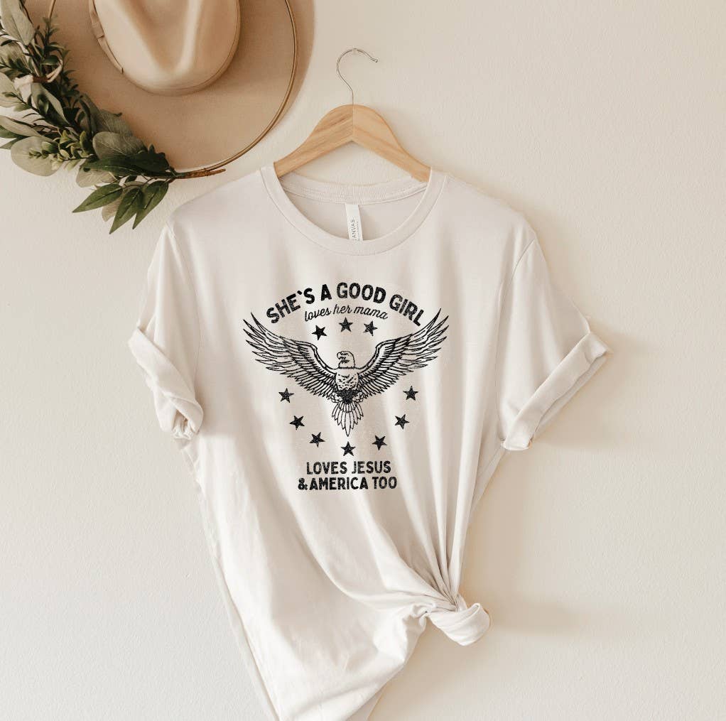OAT COLLECTIVE - SHE'S A GOOD GIRL  Graphic T-Shirt: VINTAGE WHITE / L