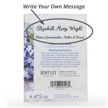 Bentley Seed Co. - In Remembrance Love Left Behind Forget Me Not Seed Packets