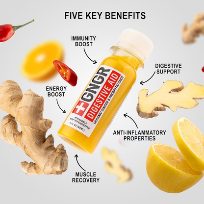 GNGR Labs - Digestive Aid Shot: Ginger & Turmeric for Immune Support