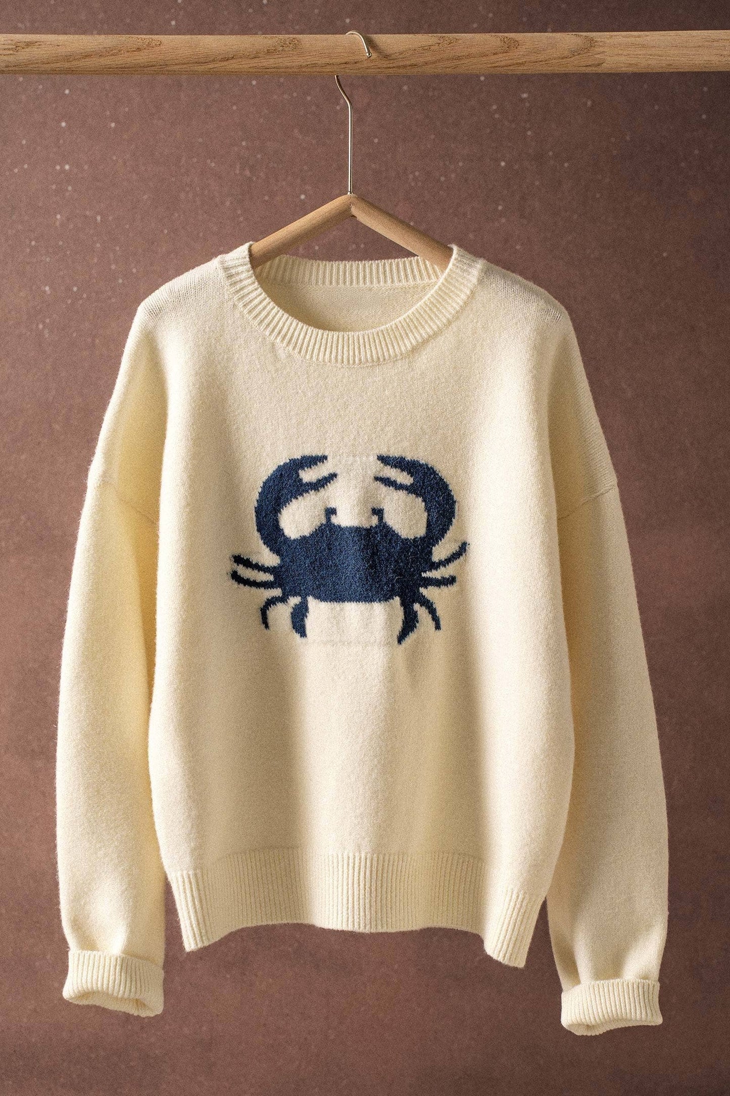 Urban Daizy - Crab Graphic Relaxed Knit Sweater