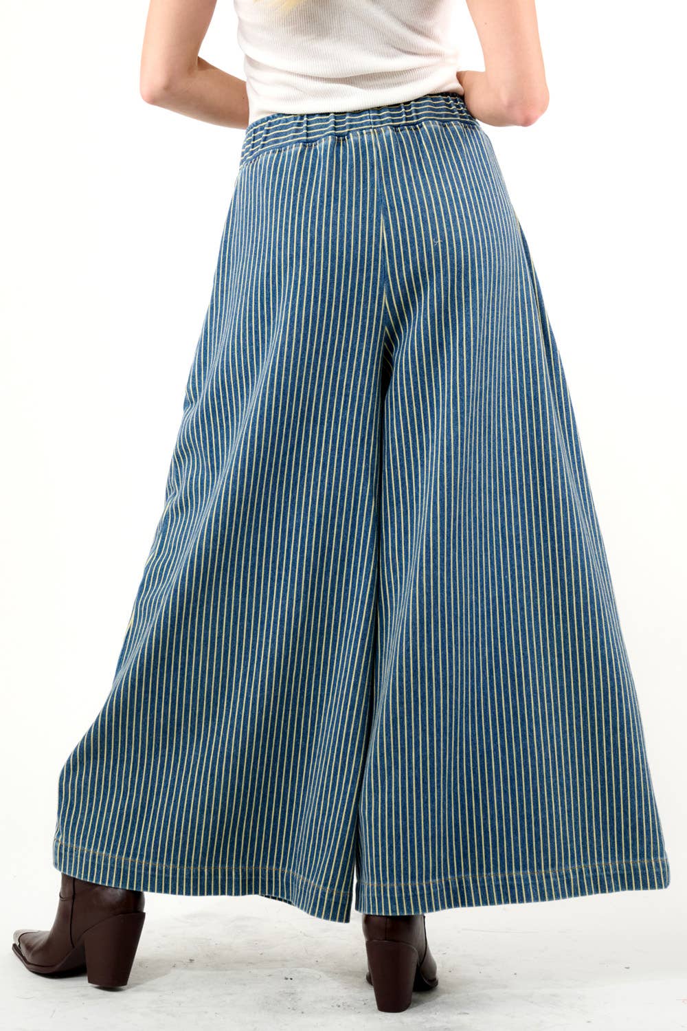 Aratta - Alaia Stripe Denim Pants: Denim Stripe / L