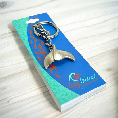 Big Blue by Roland St John - Whale Tail Keychain, Whale Tail Key Ring, Sea Life Gifts