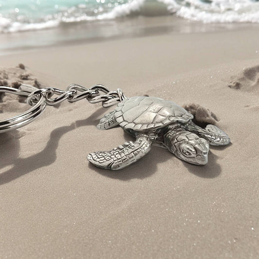 Big Blue by Roland St John - Sea Turtle Keychain, Turtle Key Ring, Gifts for Ocean Lovers