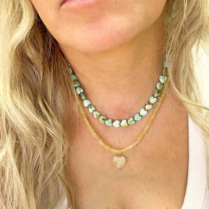 The Silver Wren - Soft Yellow Beaded Necklace
