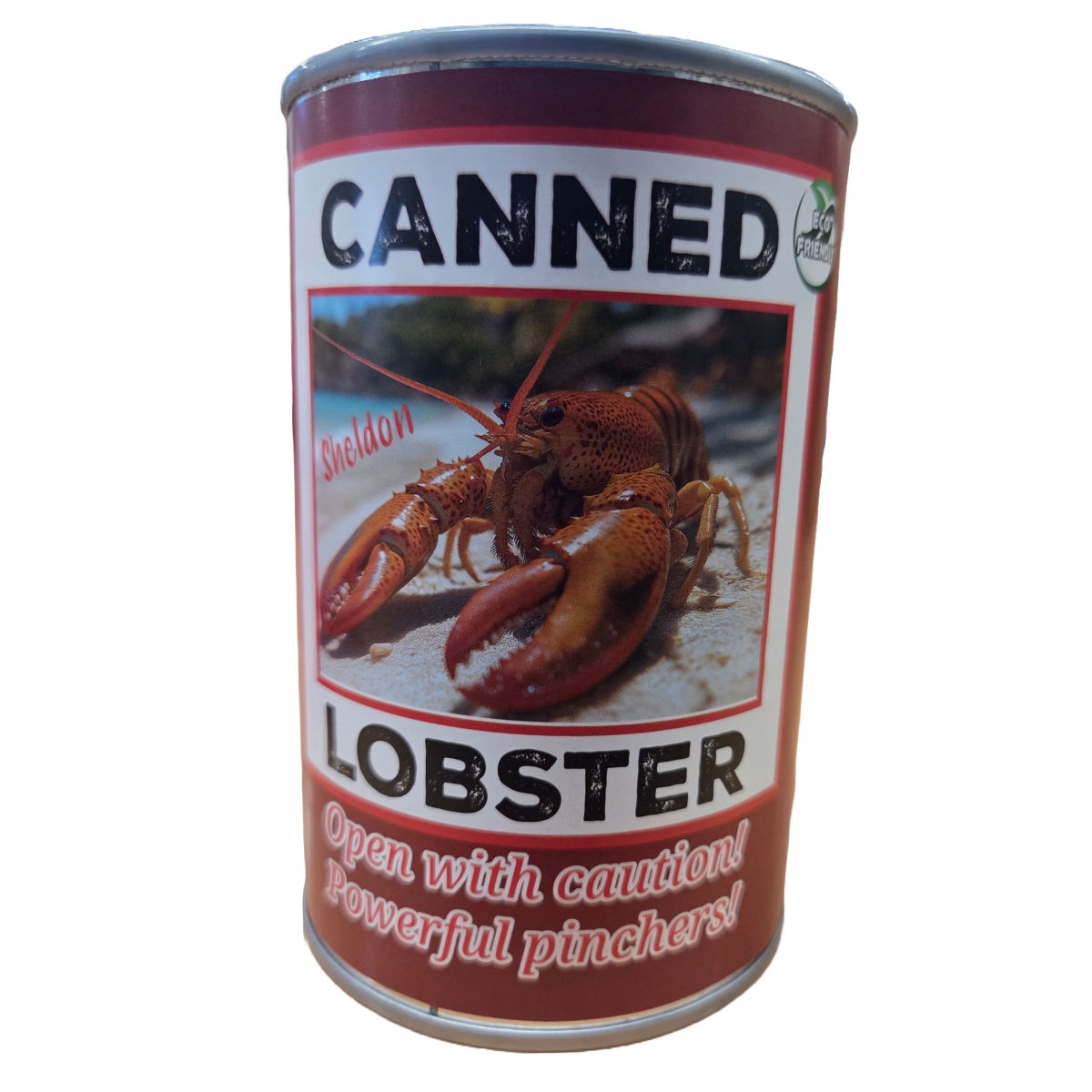 Canned Gifts - Sheldon the Canned Lobster - Eco-Friendly Plush w/Jokes