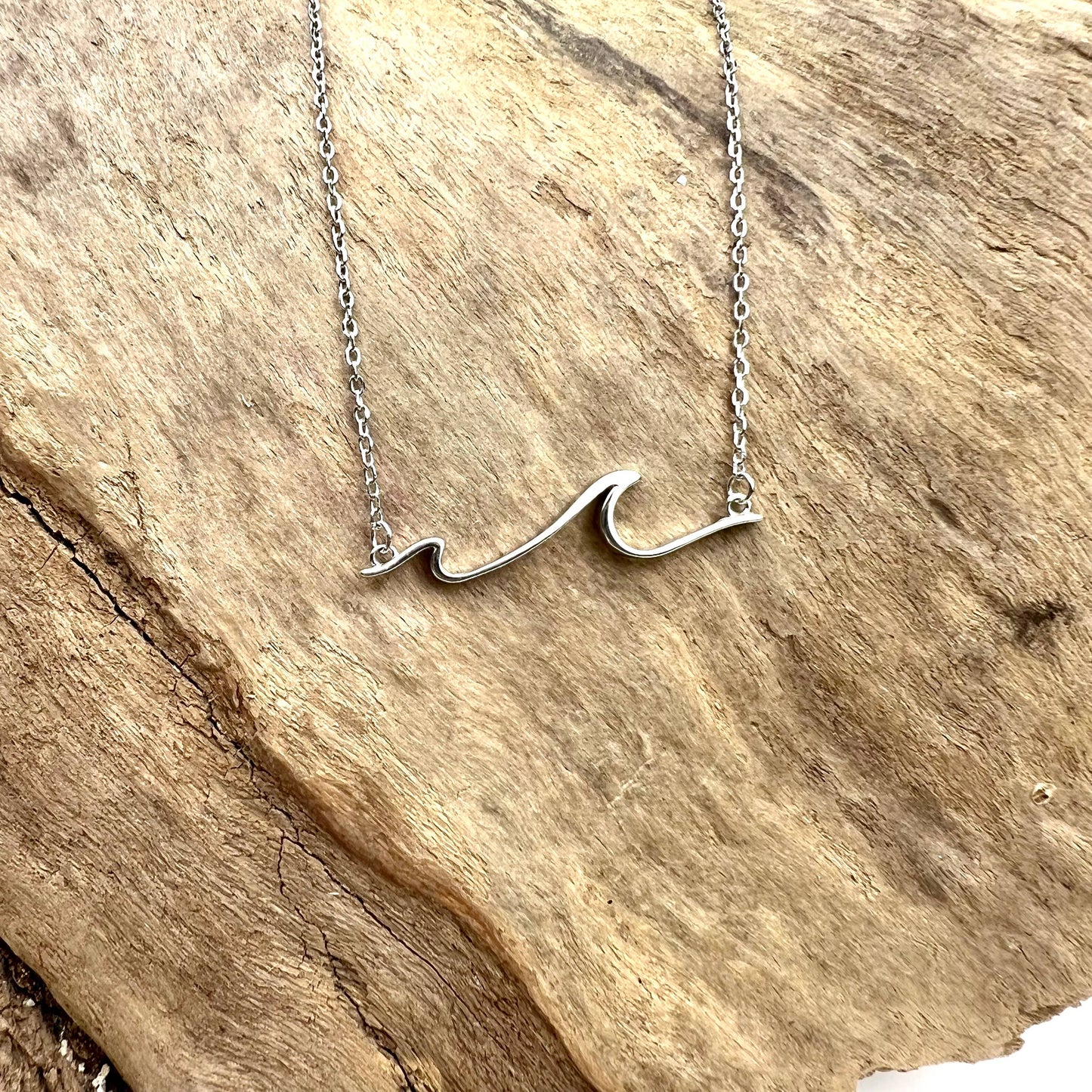 Jackie Gallagher Designs - Handmade Coastal Jewelry - Double Wave Sterling Silver Necklace