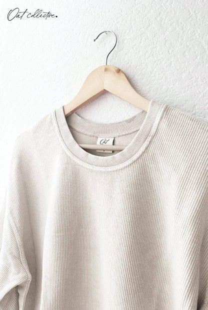 OAT COLLECTIVE - UNITED STATES OF AMERICA Cropped Thermal Vintage Pullover