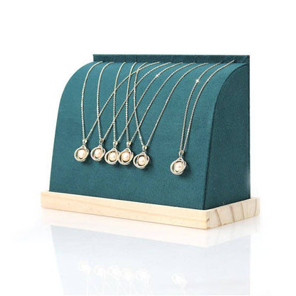 Zakka - Necklace Bracelet Display Stand Stylish Jewelry Organizer : White Leather