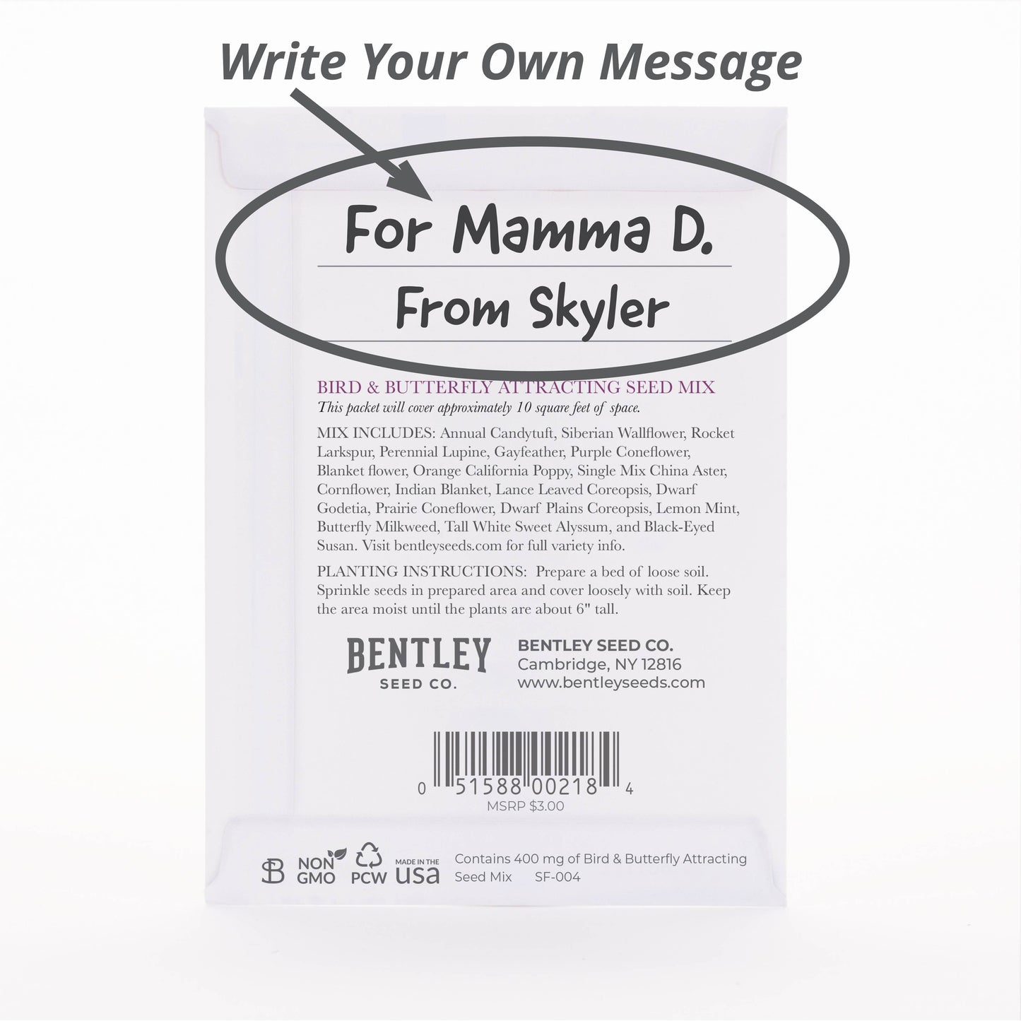 Bentley Seed Co. - Happy Mother's Day - Bird & Butterfly Attracting Mix