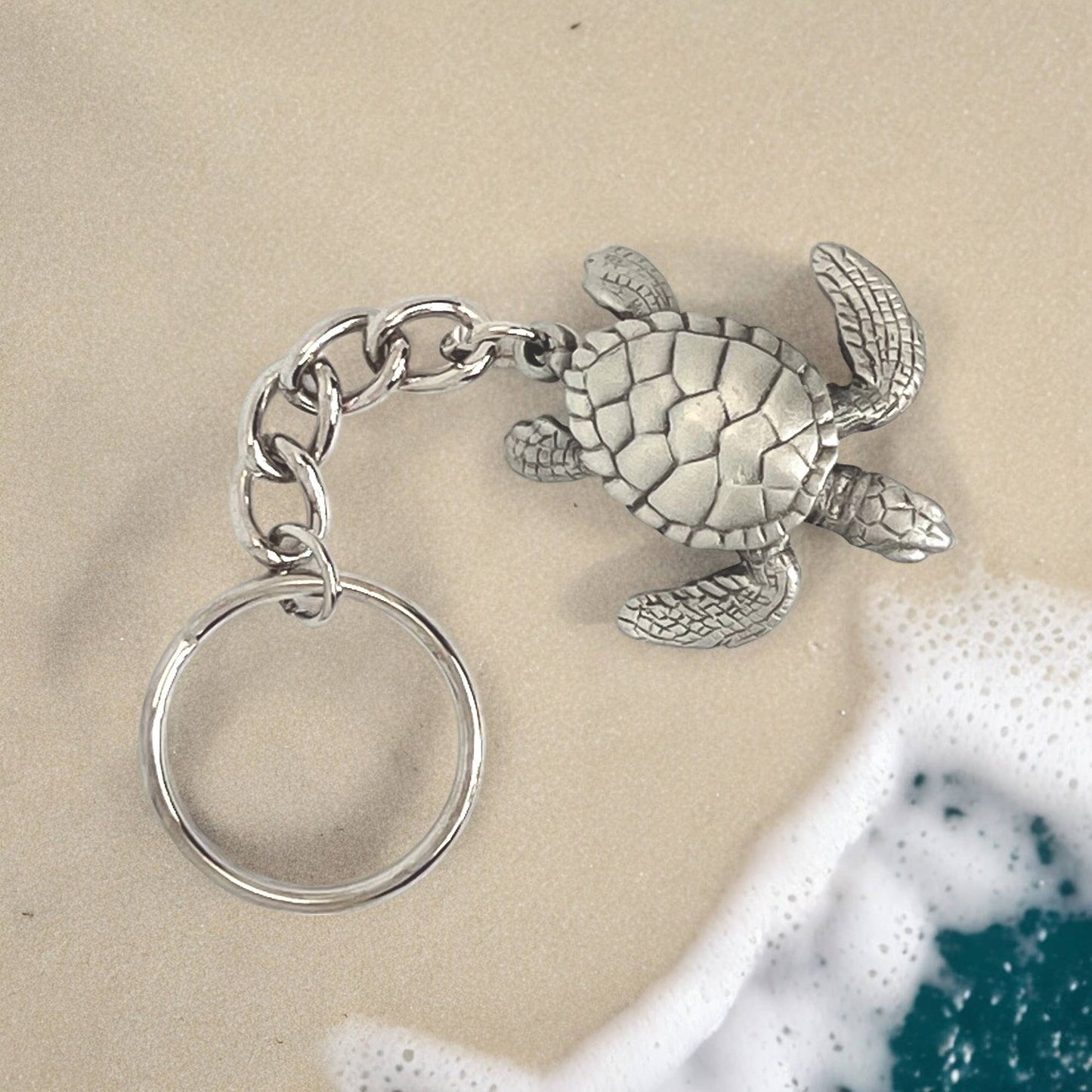 Big Blue by Roland St John - Sea Turtle Keychain, Turtle Key Ring, Gifts for Ocean Lovers