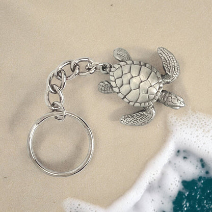 Big Blue by Roland St John - Sea Turtle Keychain, Turtle Key Ring, Gifts for Ocean Lovers