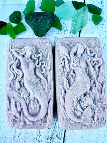 Fairyland Glade - Moon Magic Hidden Sea Glass Salt Soap Bar MADE TO ORDER