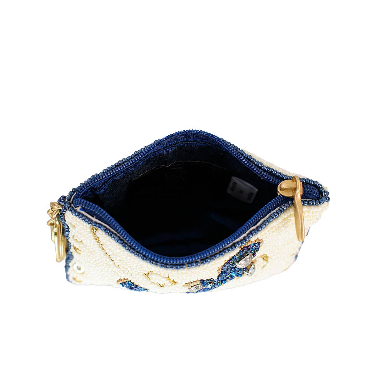Mary Frances Accessories - Hooked Up Beaded Blue Anchor Sailor's Coin Purse
