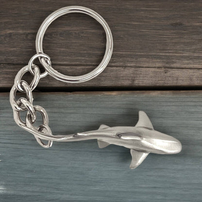 Big Blue by Roland St John - Reef Shark Keychain,  Shark Key Ring, Gifts for Scuba Divers