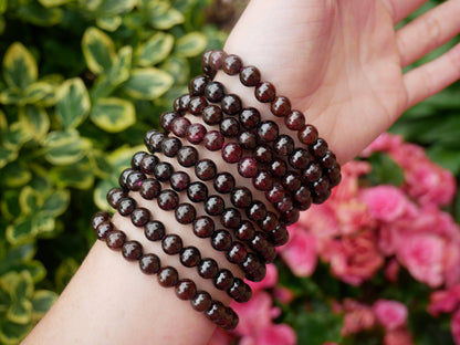 The Healing Sanctuary - Garnet Beaded Bracelets 8mm