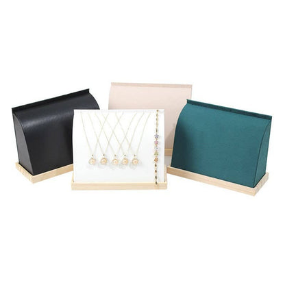 Zakka - Necklace Bracelet Display Stand Stylish Jewelry Organizer : White Leather