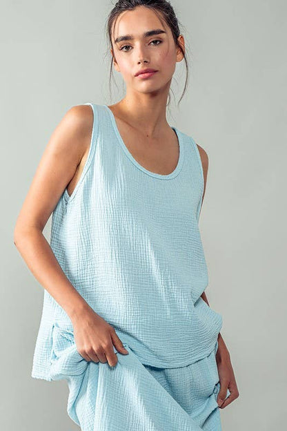 Urban Daizy - **TRANQUILITY TANK TOP: WHITE / S-2/M-2/L-2