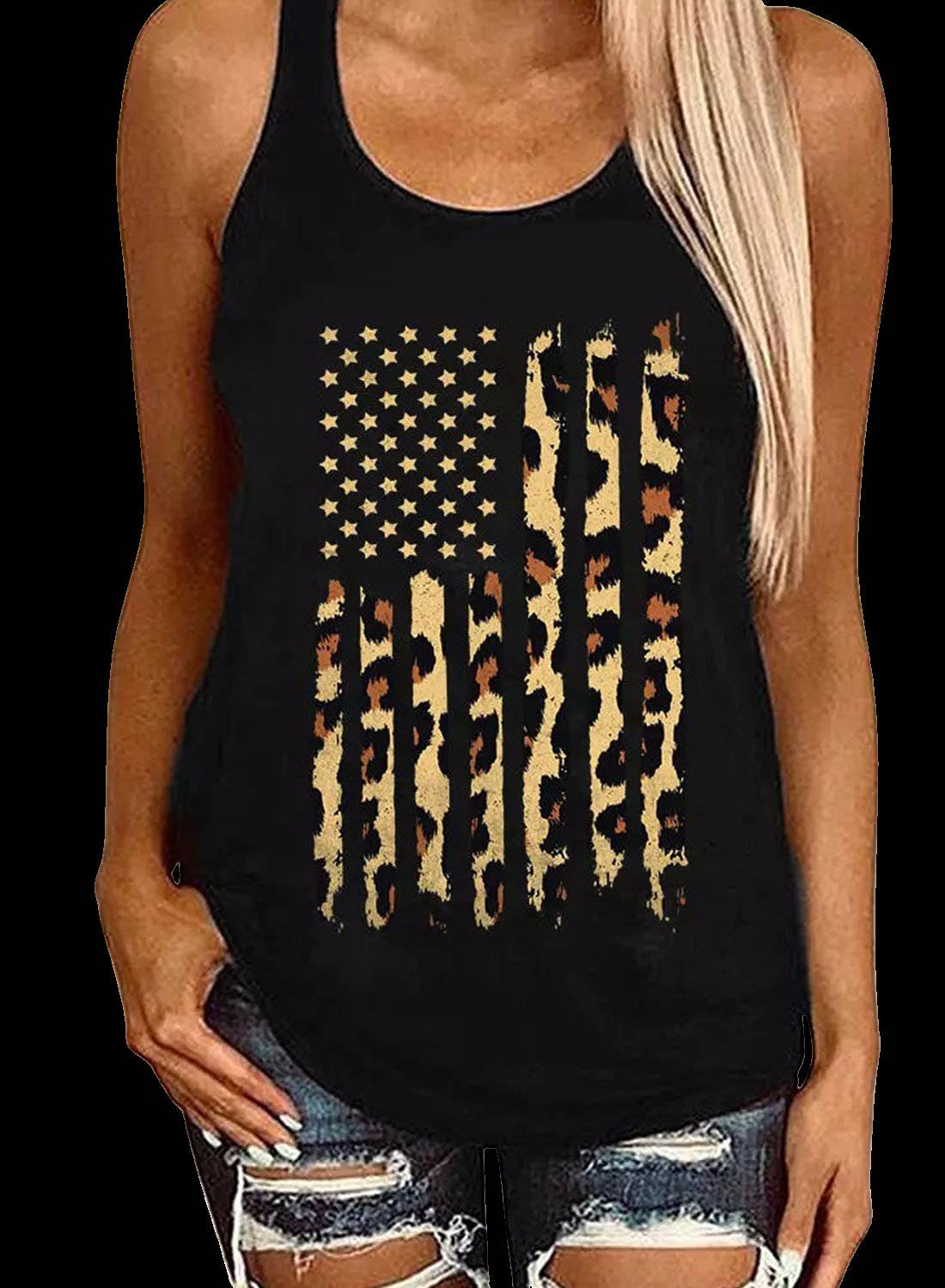 Rosa Clothing - 4th Of July Loose Printed Vest