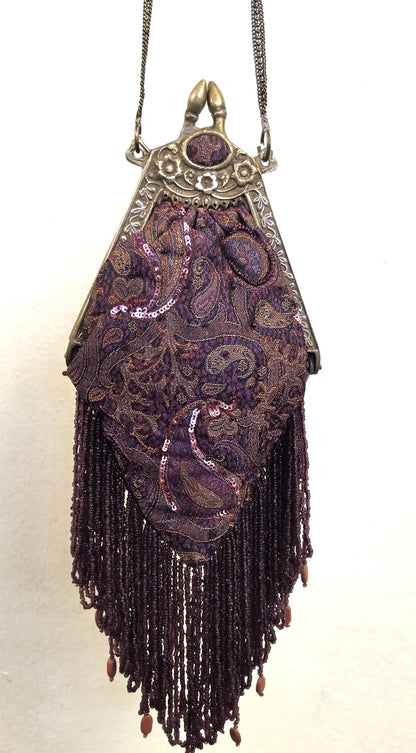 Ricki designs - VINTAGE FRAME BAG WITH FRINGE