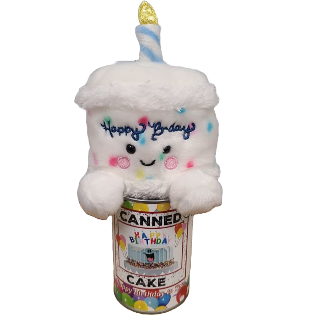Canned Gifts - Canned Cake | Happy Birthday to You Gift | Plush B-day Cake