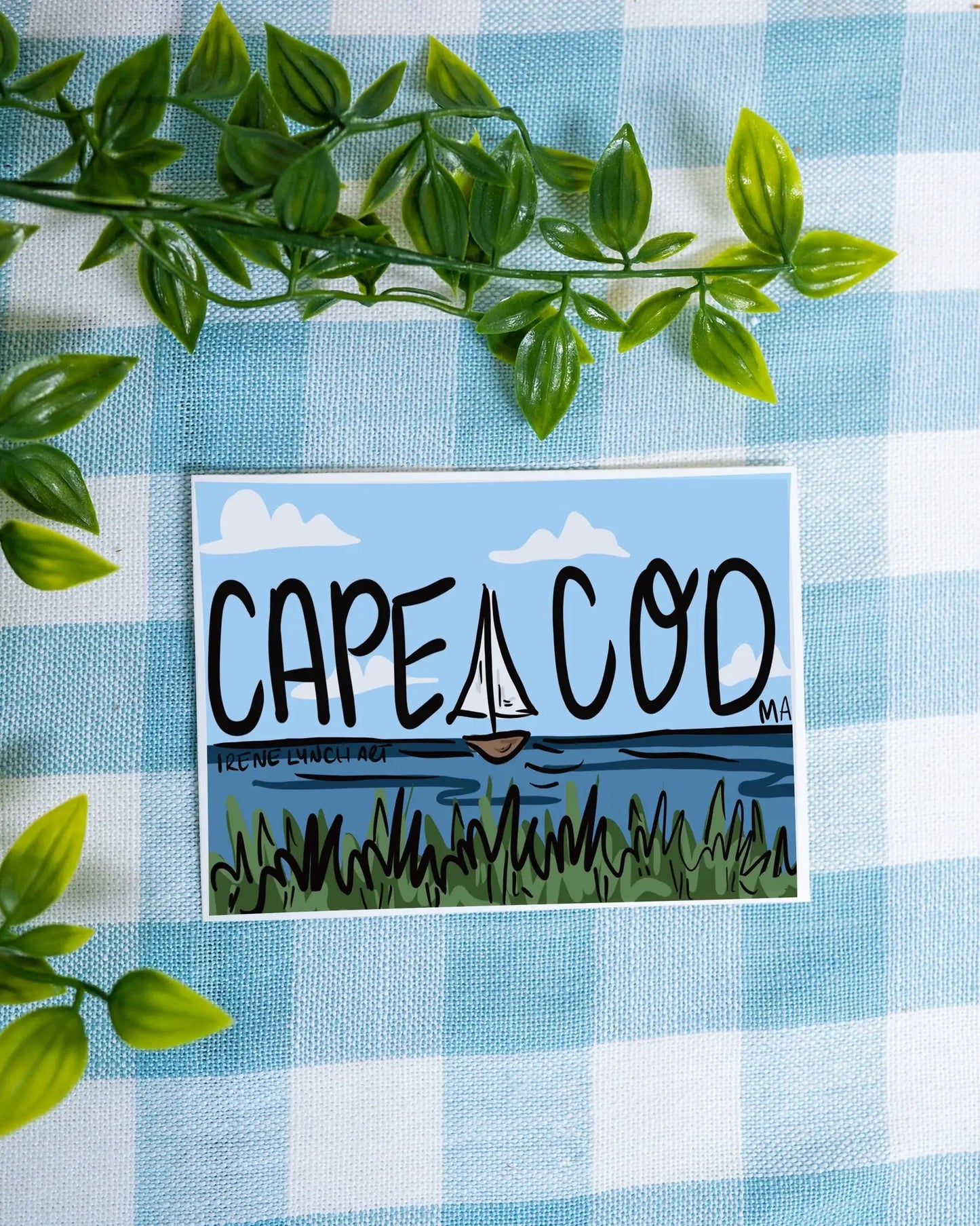 Irene Lynch Art - Cape Cod Sticker | Coastal Vinyl Decal