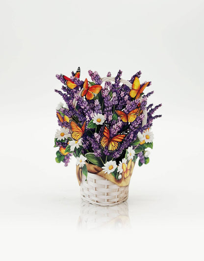 FreshCut Paper LLC - Mini Lavender & Butterflies (10 Pop-up Greeting Cards)