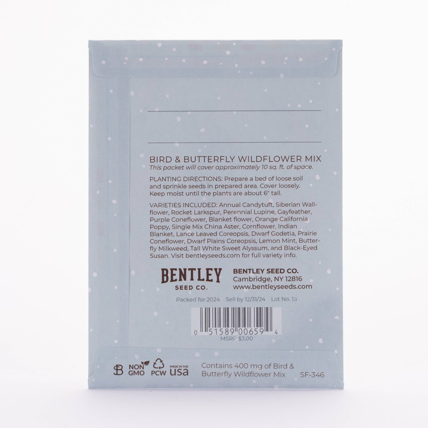 Bentley Seed Co. - Last Christmas Wreath of Cardinals Gift Tag Card - Seed Pkt