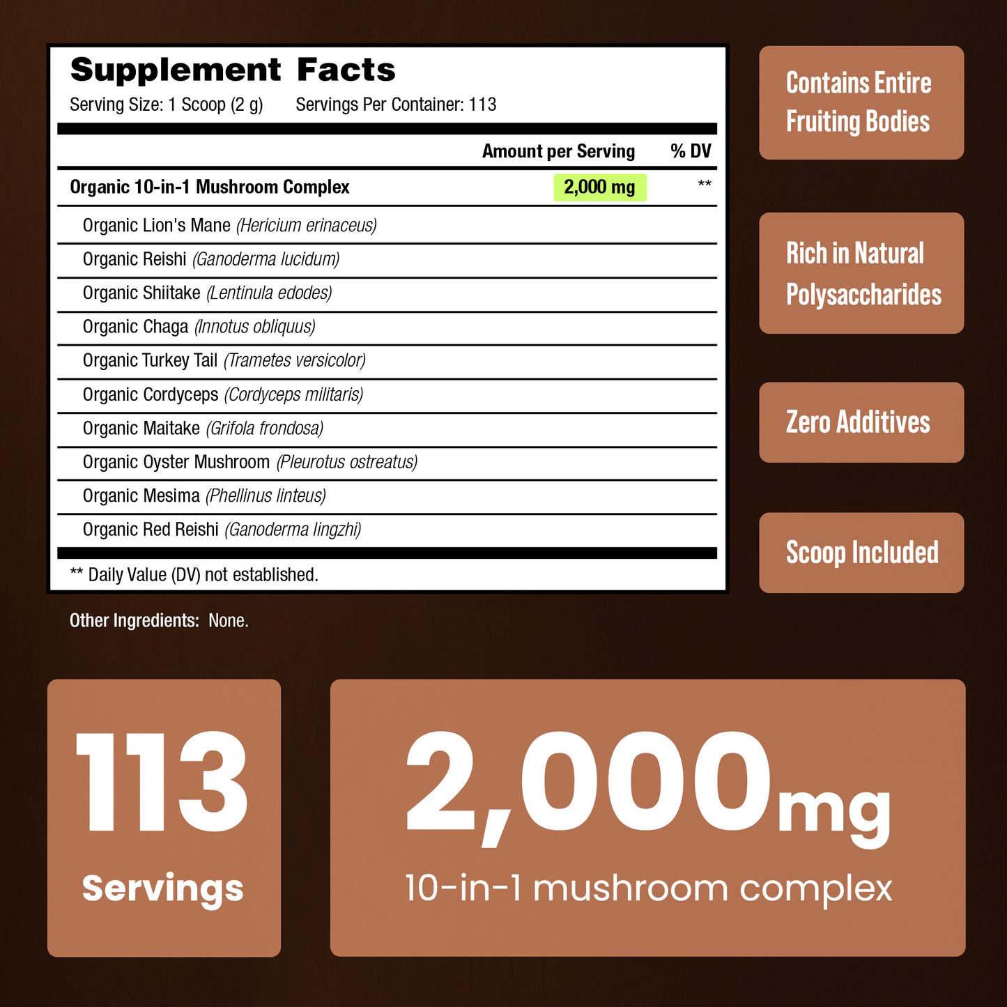 NutraChamps - Mushroom Complex Powder