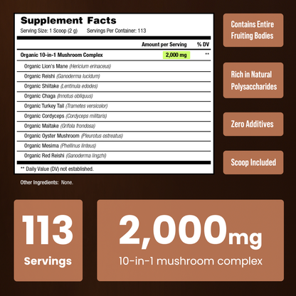 NutraChamps - Mushroom Complex Powder