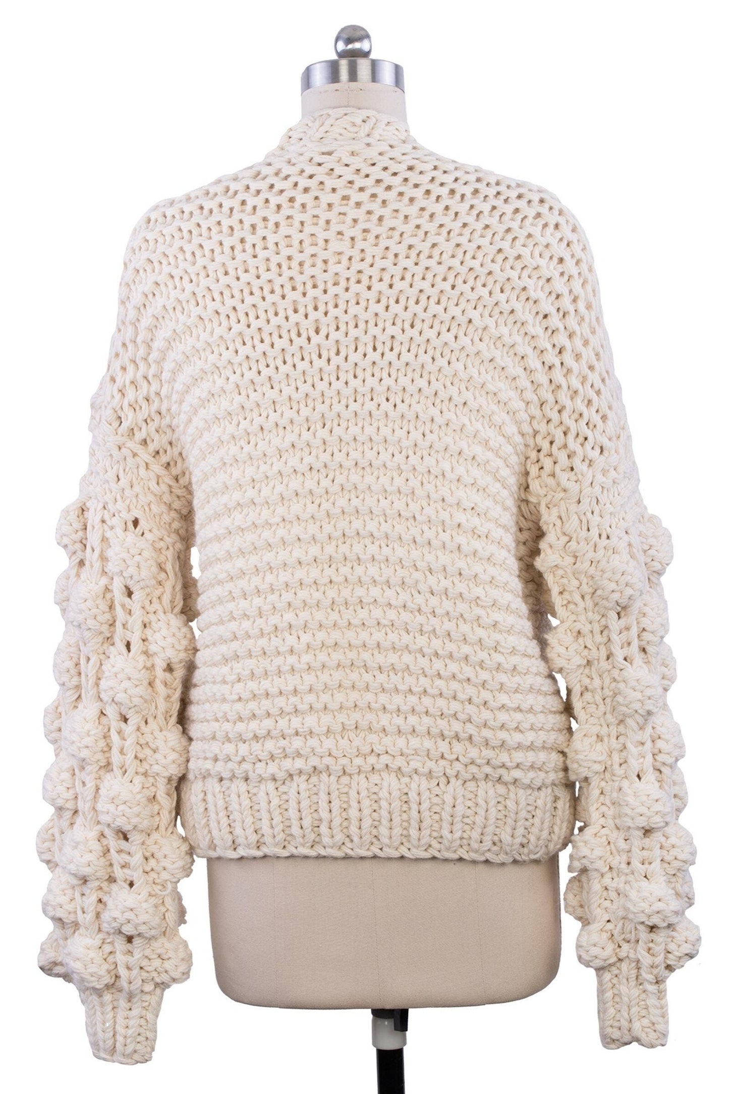 SAACHI - Bauble Sleeve Knit Cardigan Kimono: Pink