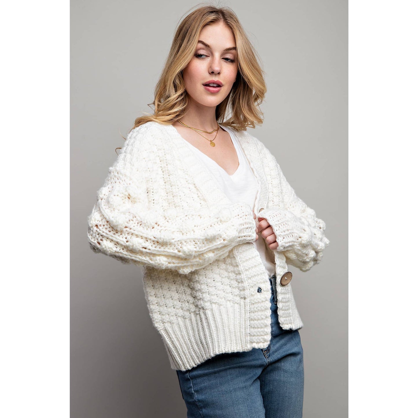 Sweet Generis - SWEET 3D FLOWER KNITTING CARDIGAN
