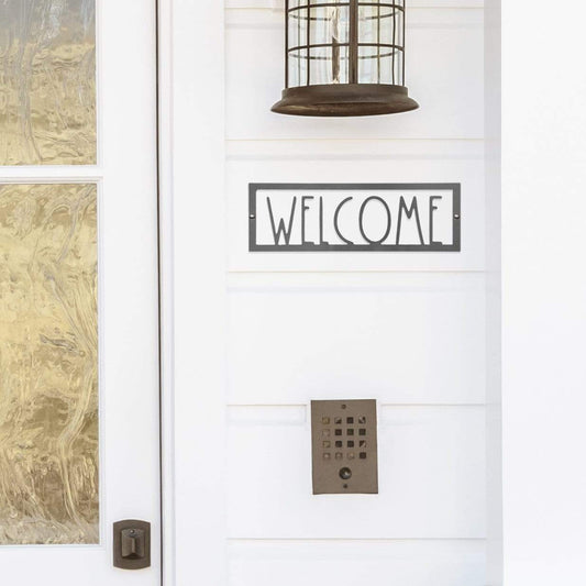 Rusted Orange Craftworks Co. - Hello, Stranger Porch Signs - 3 Styles - Metal Welcome Signs for Door
