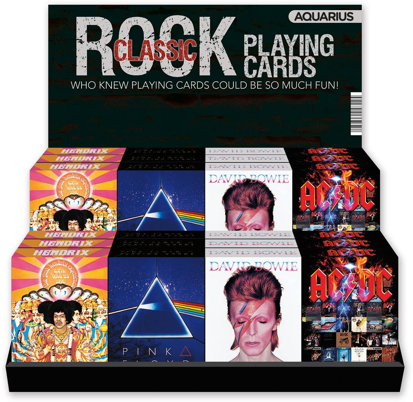 AQUARIUS, GAMAGO, ICUP, & ROCK SAWS by NMR Brands - 24 Playing Cards Pre-Pack - Rock (4 Titles x 6)