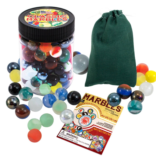 Channel Craft - Marbles Toy Jar with Color Canvas Pouch